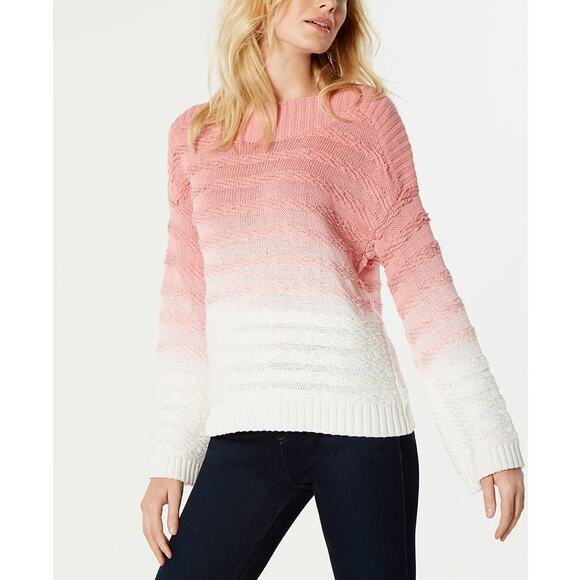 INC International Concept Sweater Ombre Cable Knit Top - Picture 2 of 7